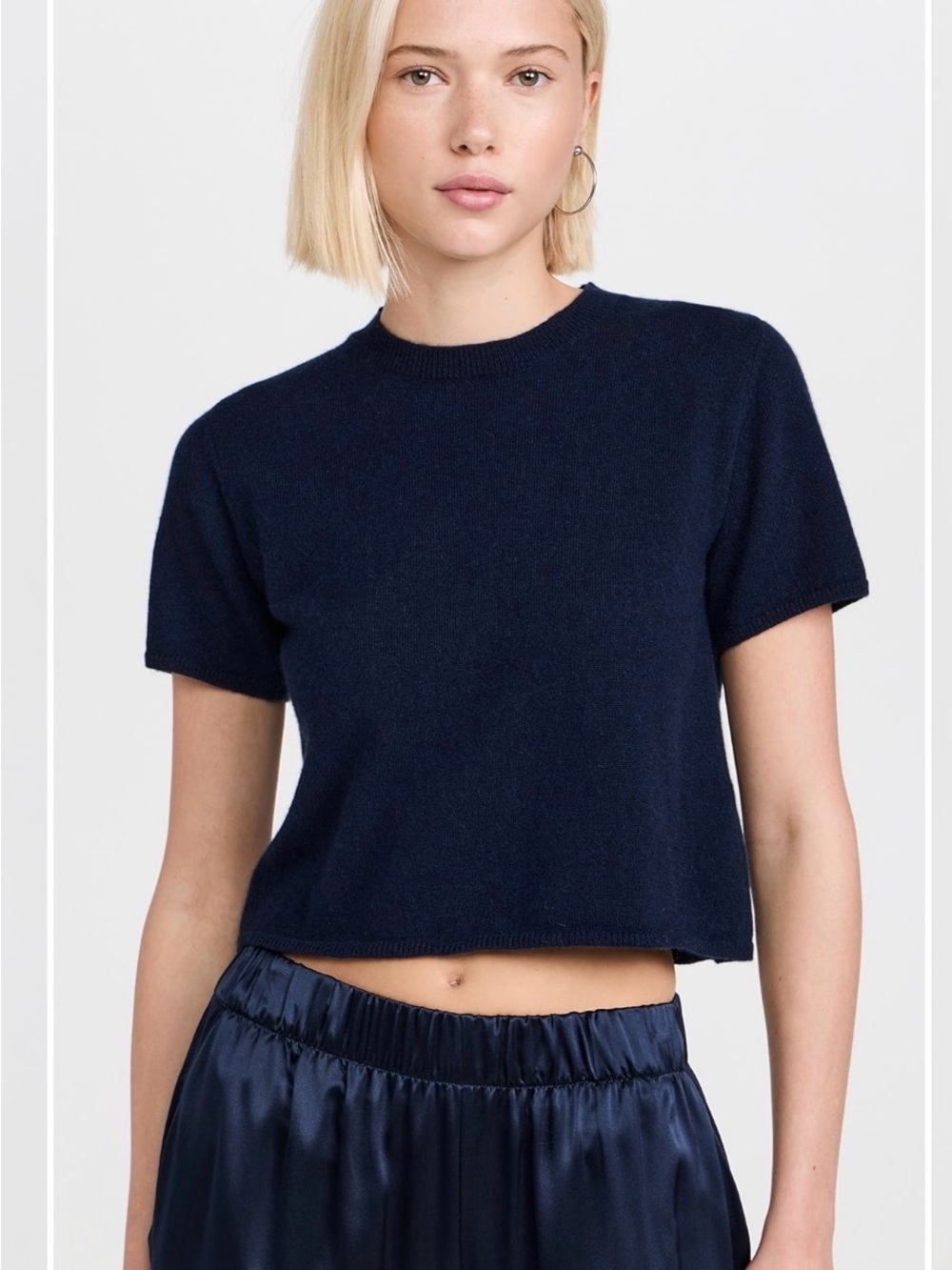 Sablyn Charleston Short-Sleeve Knit Crop Top